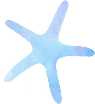 Watercolor Starfish Silhouette